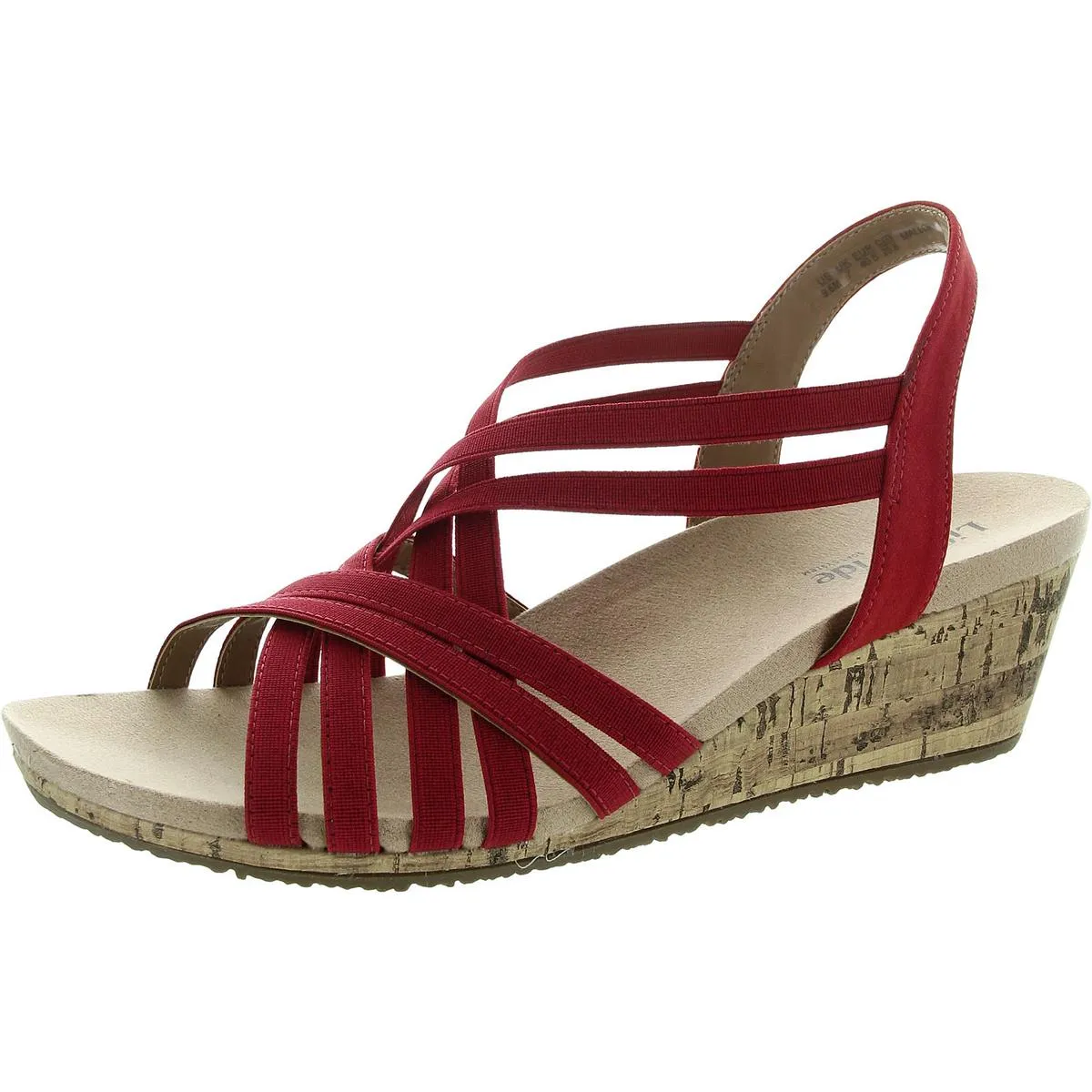 Mallory Womens Wedges Slip On Strappy Sandals