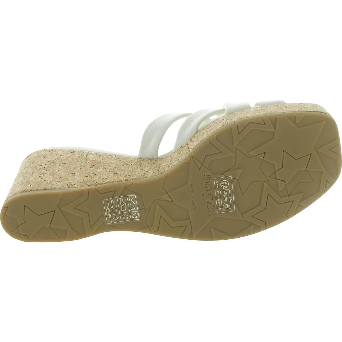 Maribou Womens Slip On Square Toe Wedge Sandals