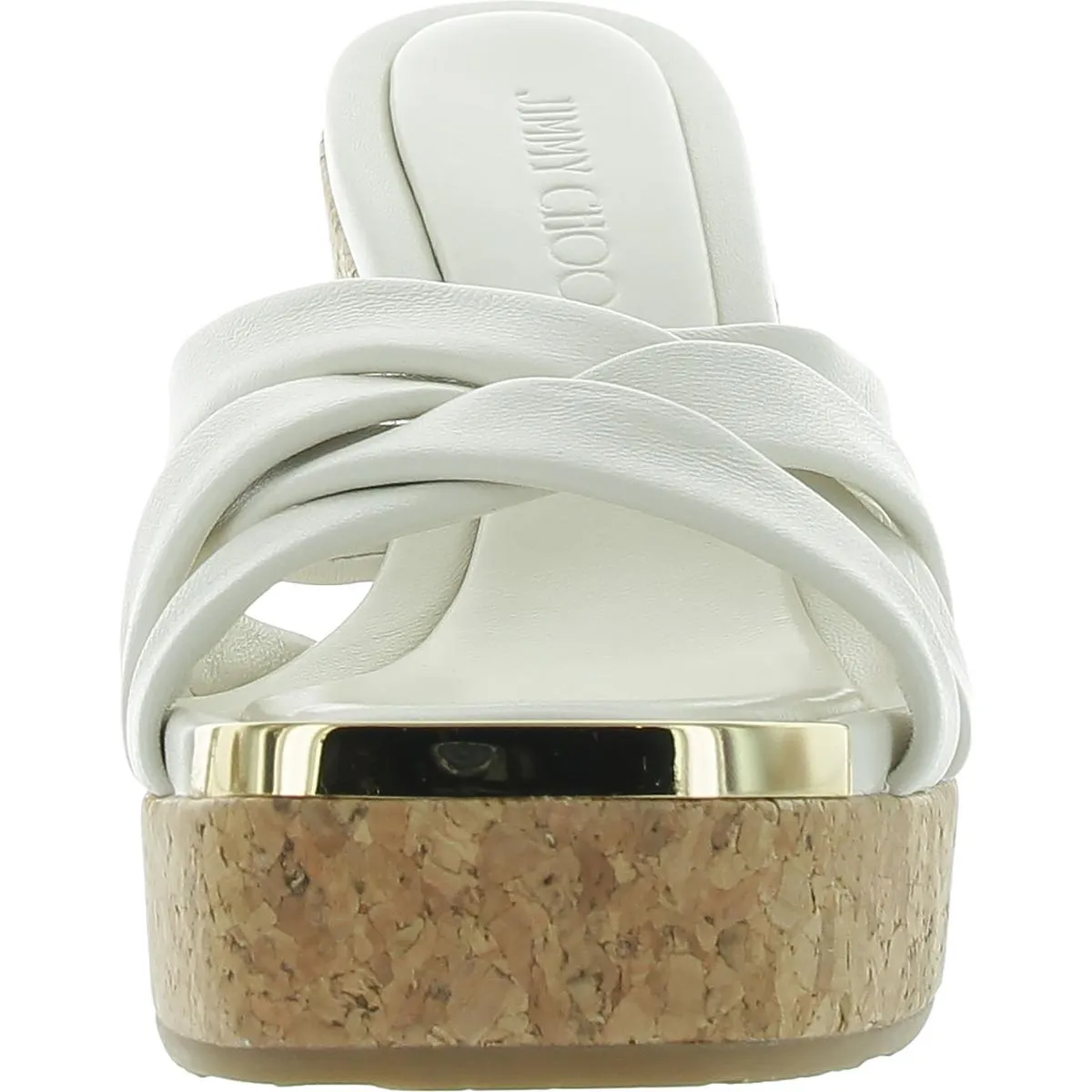 Maribou Womens Slip On Square Toe Wedge Sandals