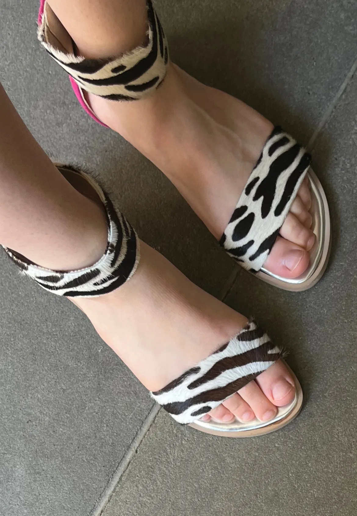 Marionette - Zebra flat sandal SIZE 35