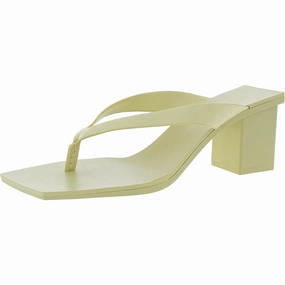 Marna Womens Faux Leather Slip On Heels