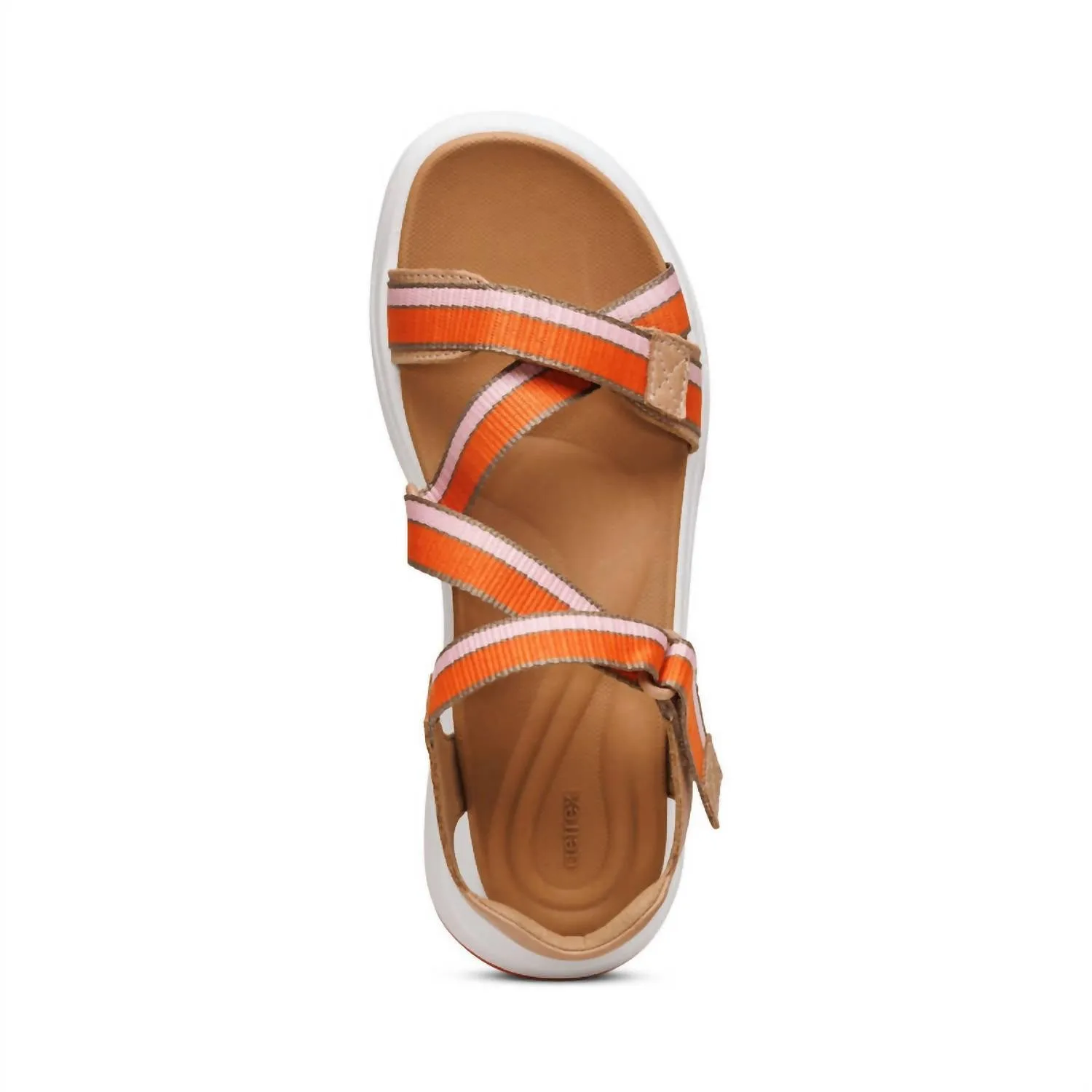 Marz Adjustable Sport Sandal In Camel