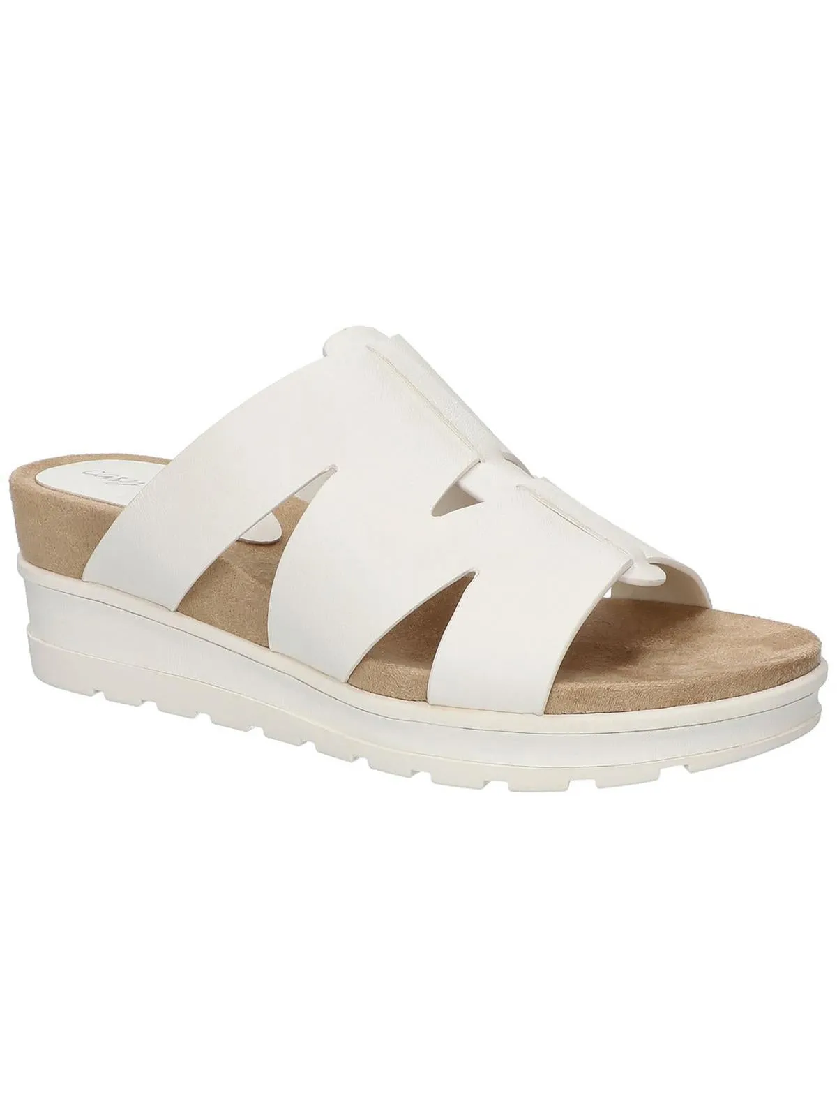 Mauna Womens Faux Leather Casual Platform Sandals