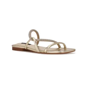 Meaa 2 Womens Shimmer Open Toe Slide Sandals