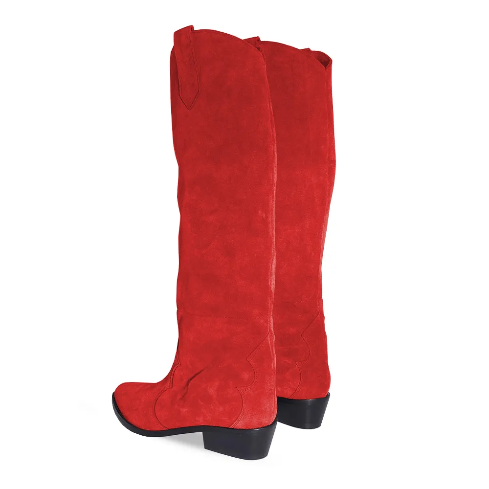 MEGGI RED SUEDE