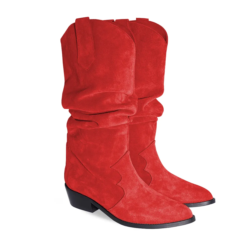 MEGGI RED SUEDE