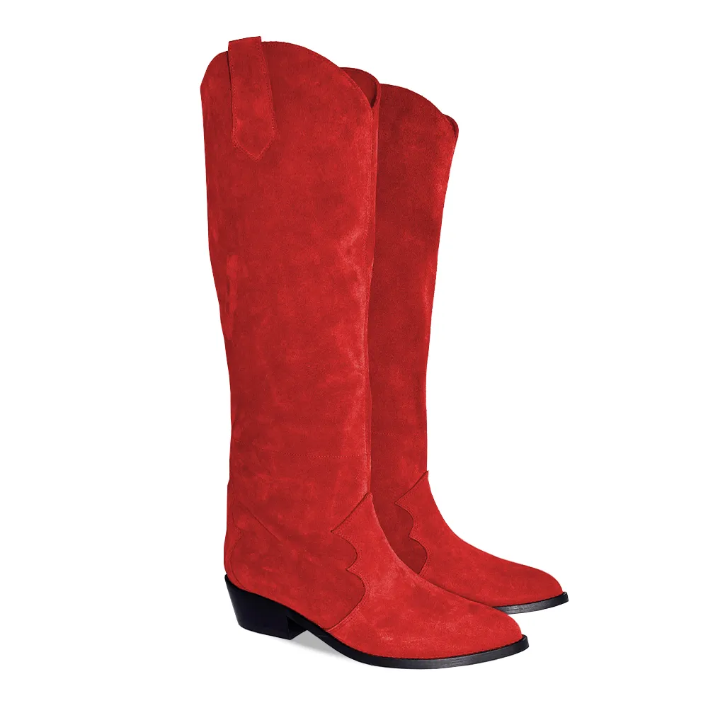 MEGGI RED SUEDE