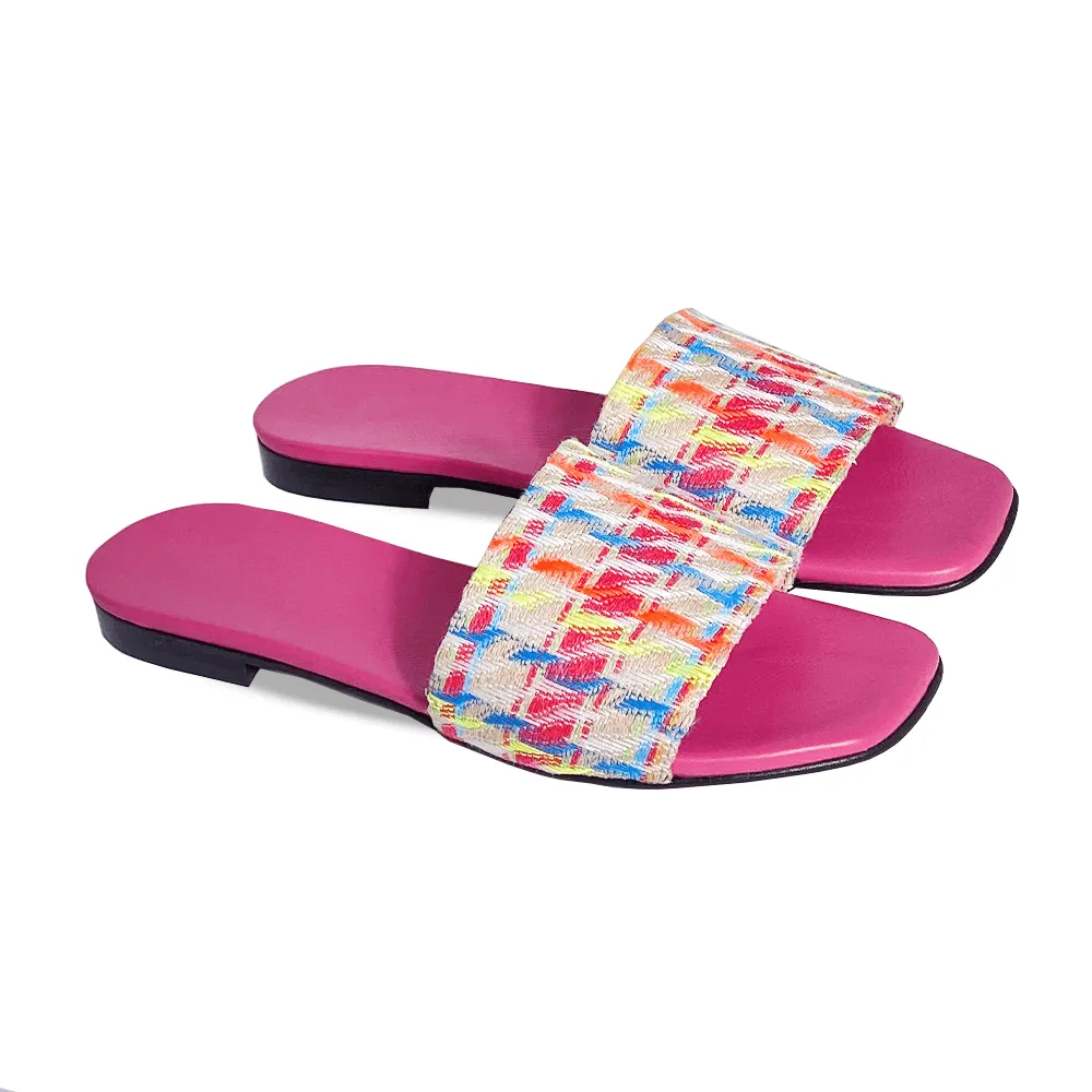 MILLY FUCHSIA FABRIC/LEATHER