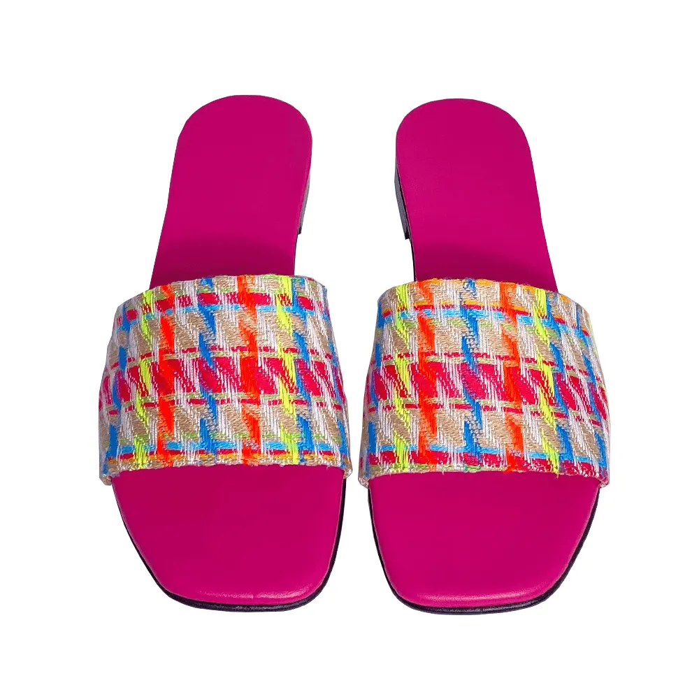 MILLY FUCHSIA FABRIC/LEATHER