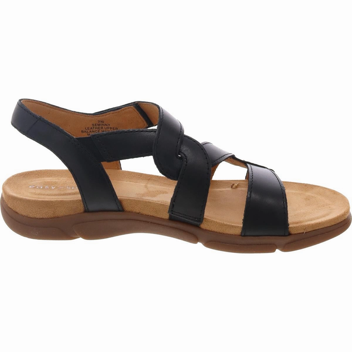 Minny Womens Criss-Cross Front Leather Slingback Sandals