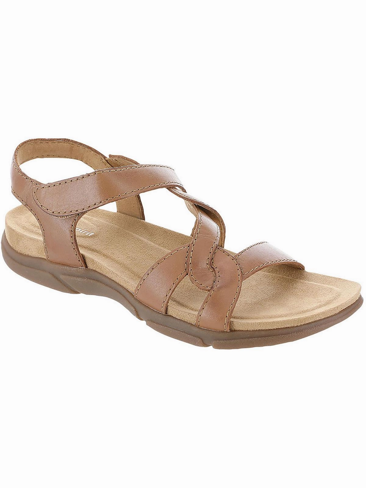 Minny Womens Criss-Cross Front Leather Slingback Sandals