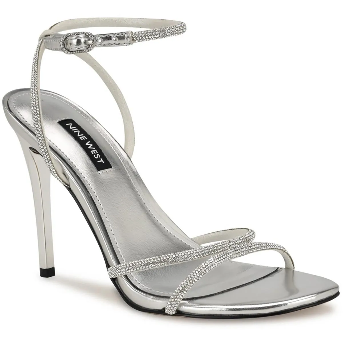 Missey Womens Rhinestone Dressy Slingback Sandals