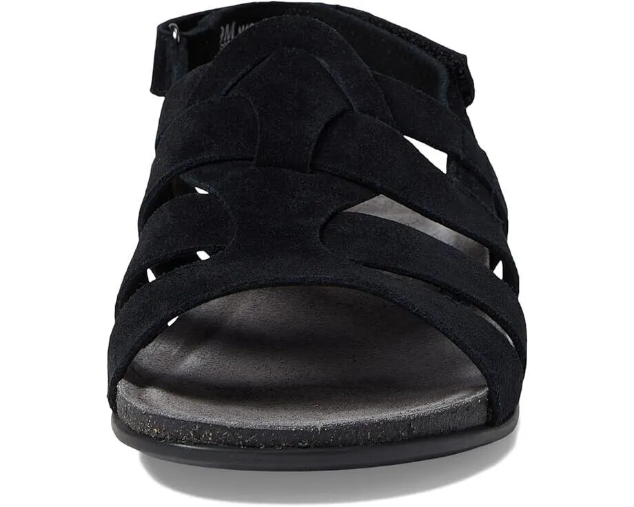 Munro Corine Sandals Women's US 7 Black Leather Round Toe Slingback KHD1095