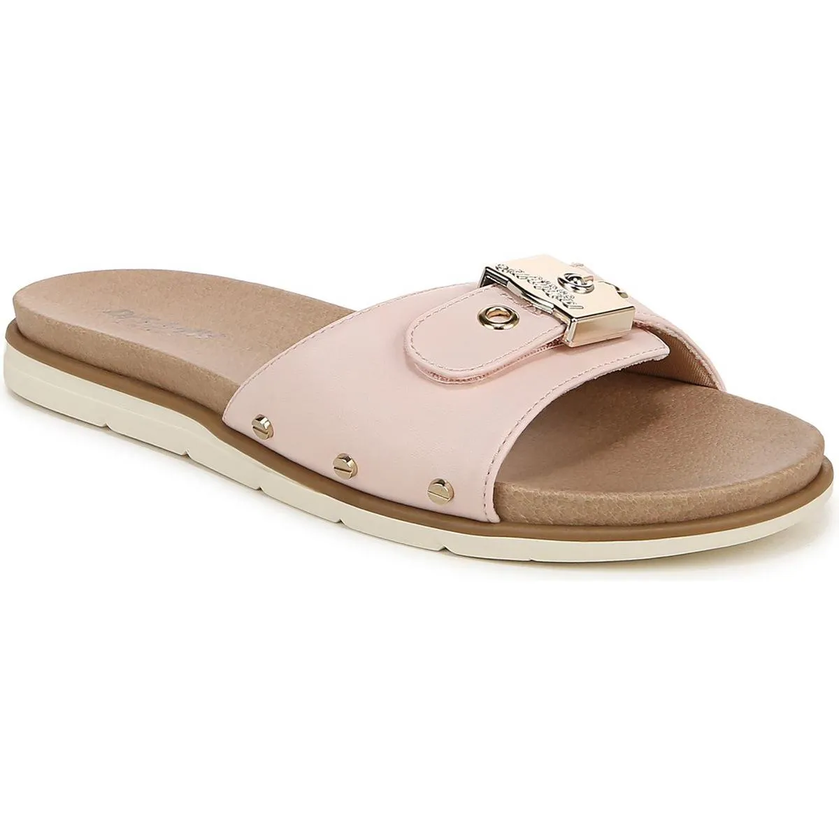 Nice Iconic Womens Faux Leather Slip On Slide Sandals