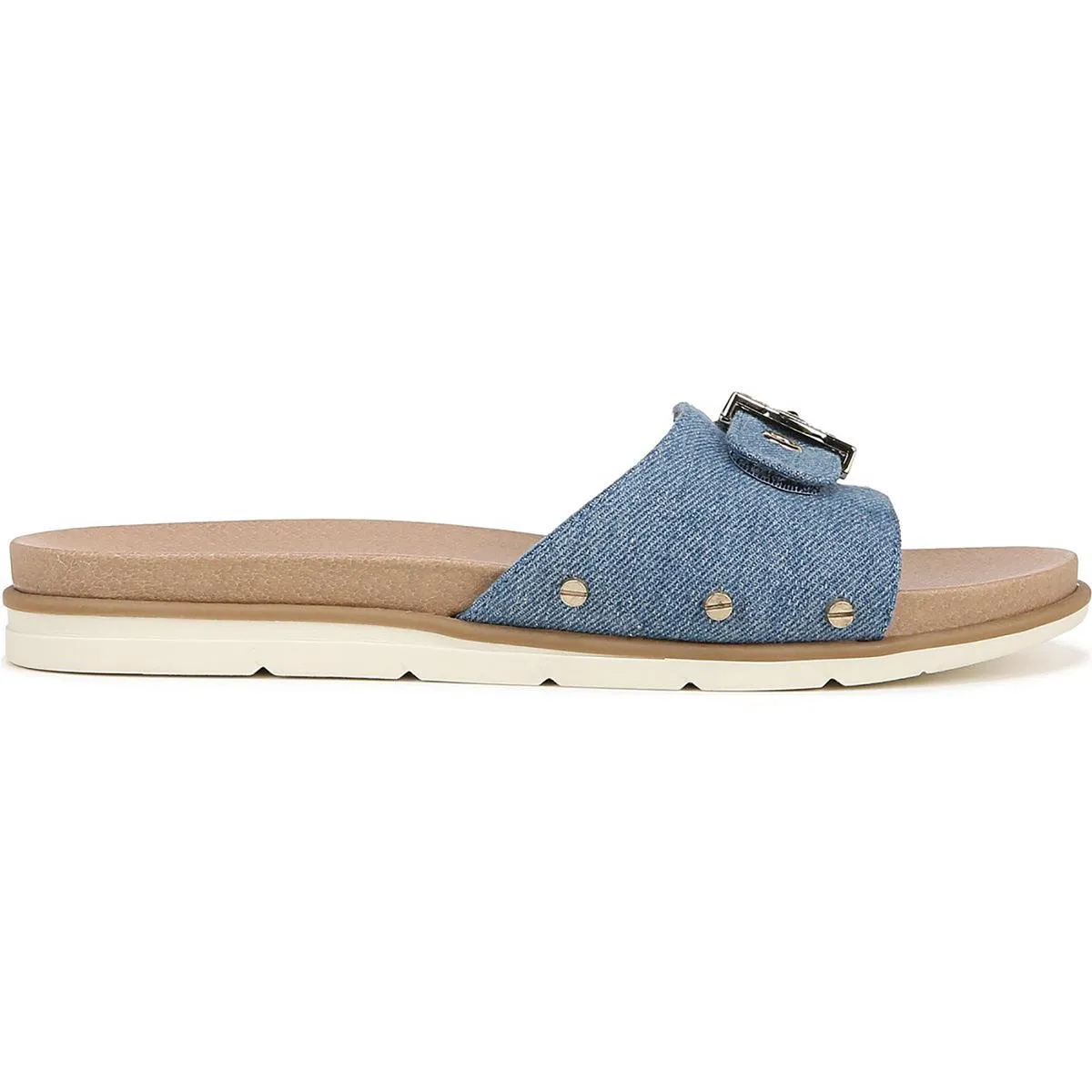 Nice Iconic Womens Faux Leather Slip On Slide Sandals