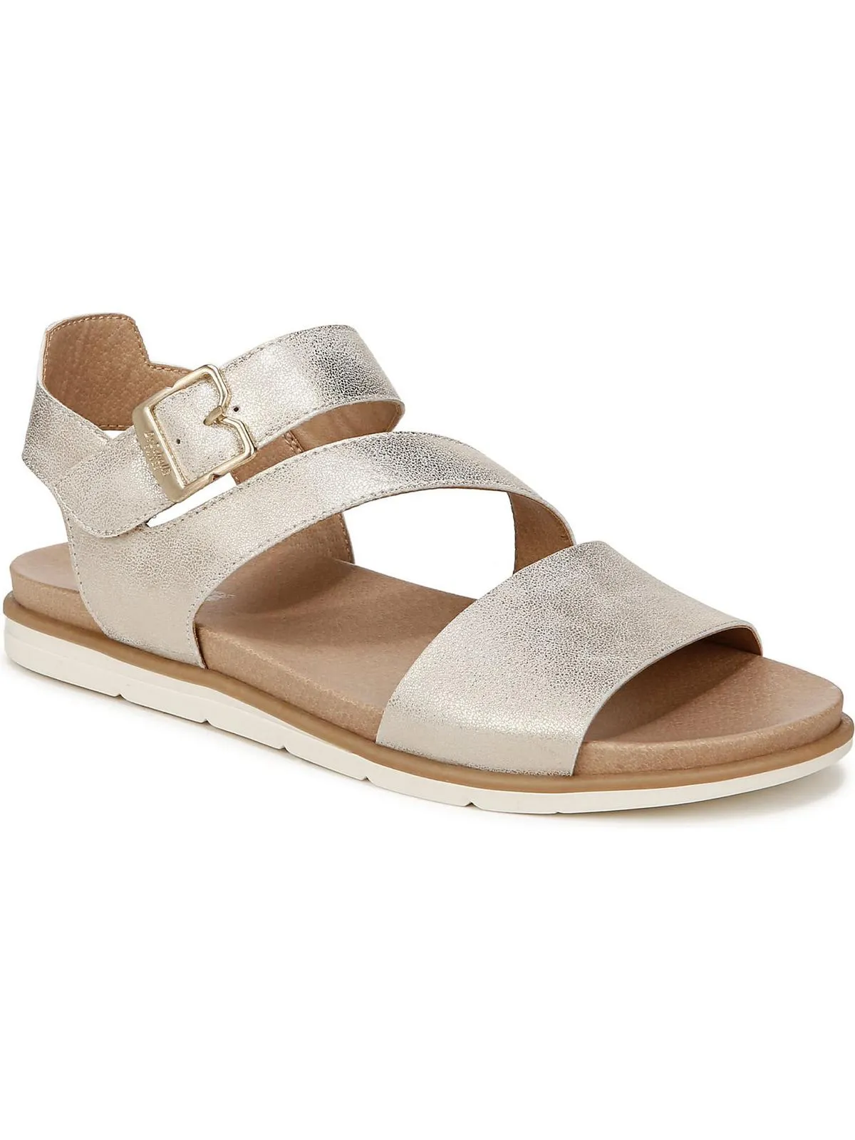 Nicely Fun Womens Faux Leather Cushioned Slingback Sandals