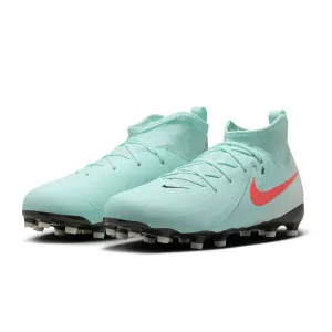 Nike Jr. Phantom Luna II Academy FG/MG Soccer Cleats (Mint/Atomic Red)