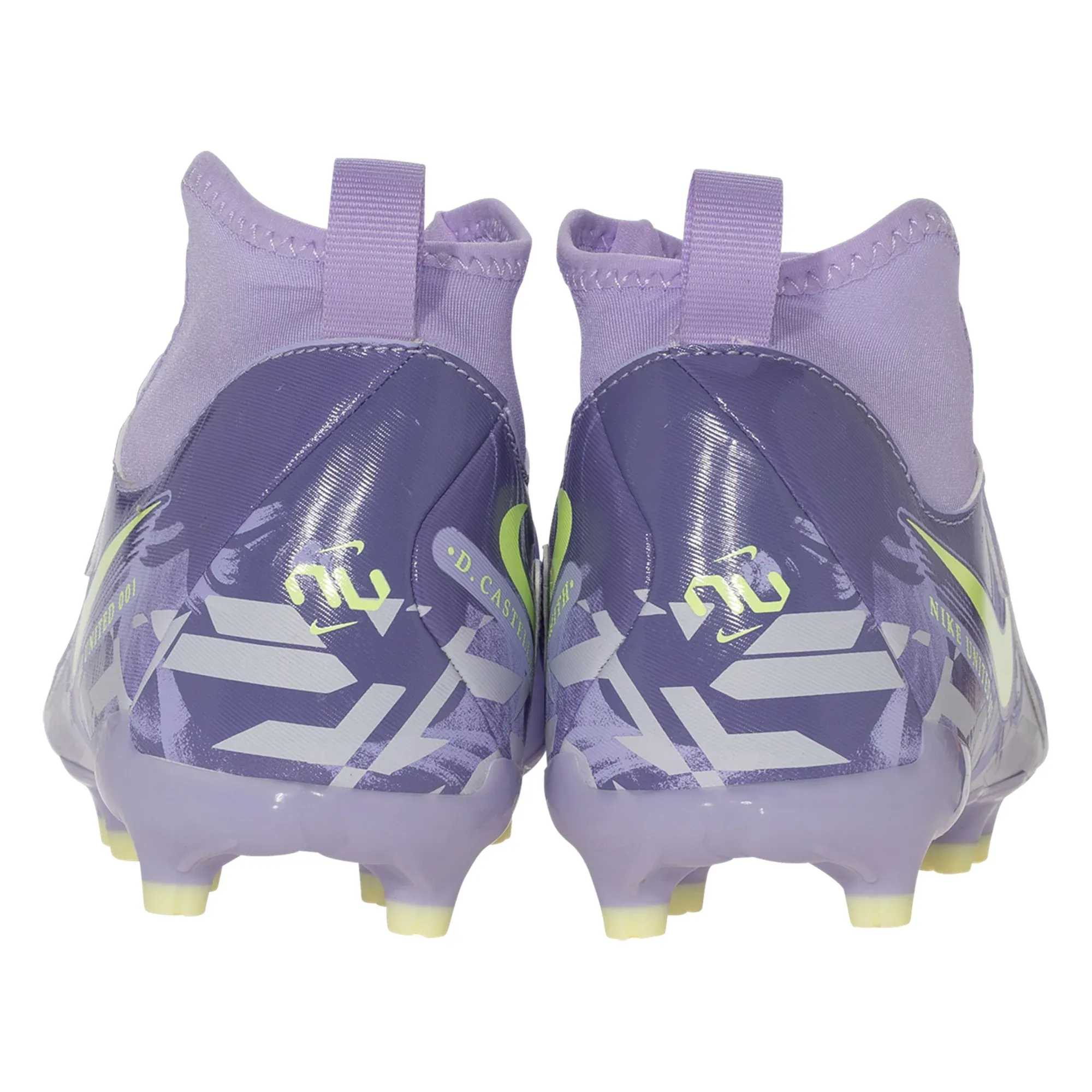 Nike Jr. United Phantom Luna II Academy FG Soccer Cleats (Purple Agate/Barely Volt)