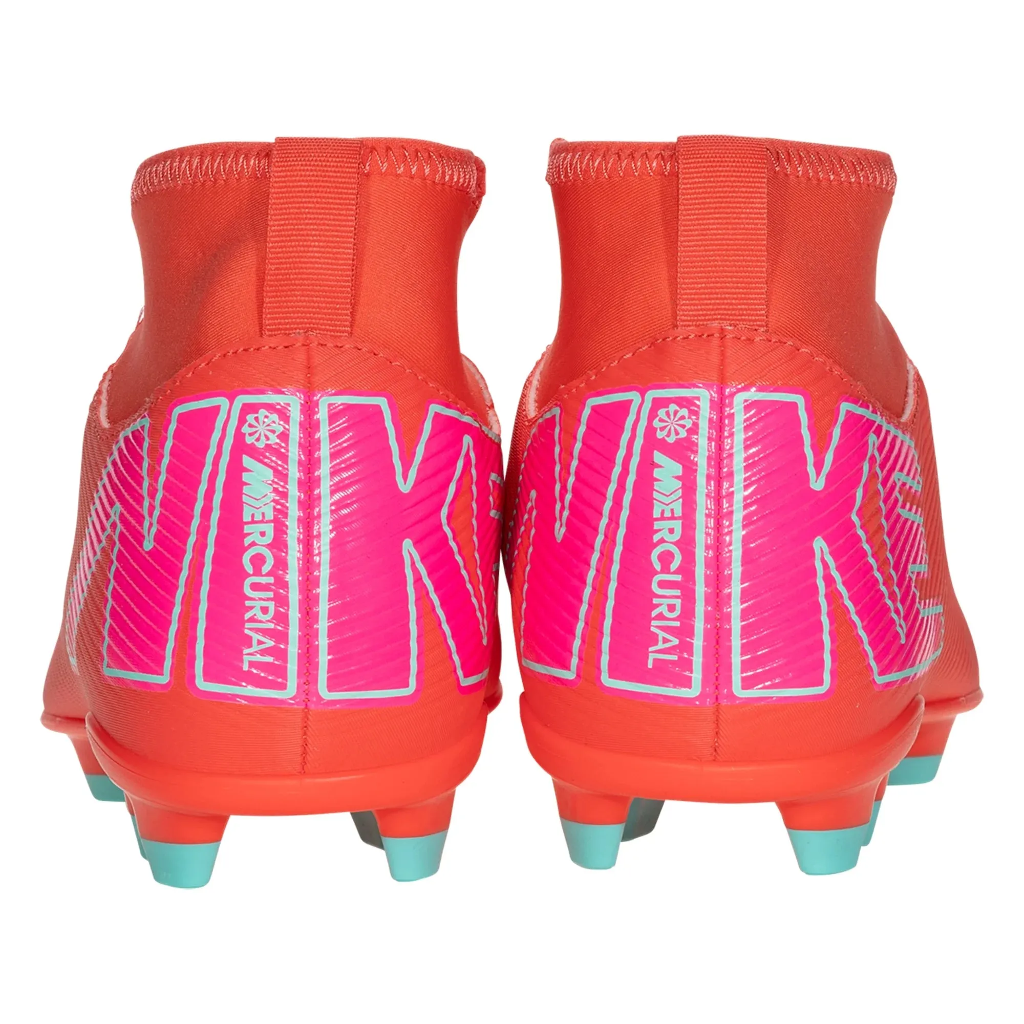 Nike Jr. Youth Superfly 10 Club FG/MG Soccer Cleats (Ember Glow/Aurora Green)