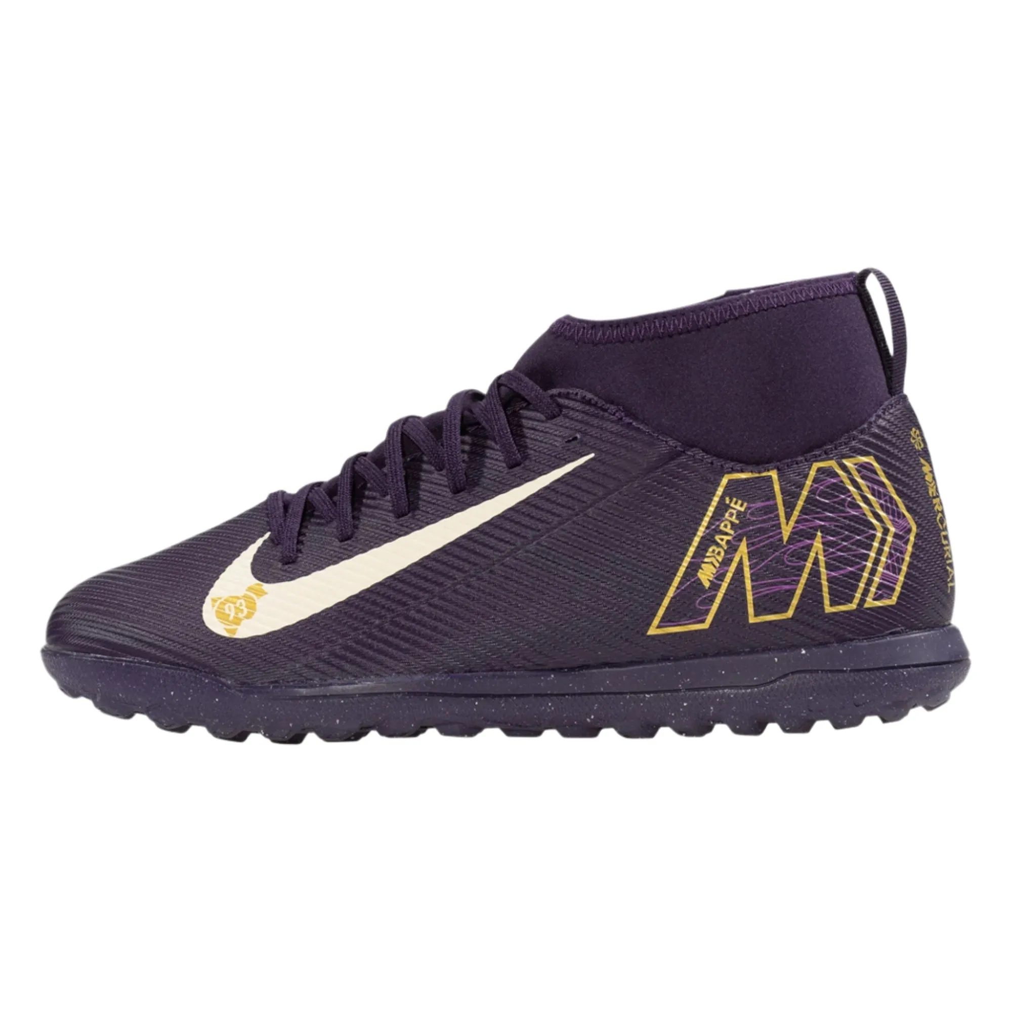 Nike Youth Jr. Superfly 10 Club Kylian Mbappe Turf TF (Grand Purple/Pale Ivory)