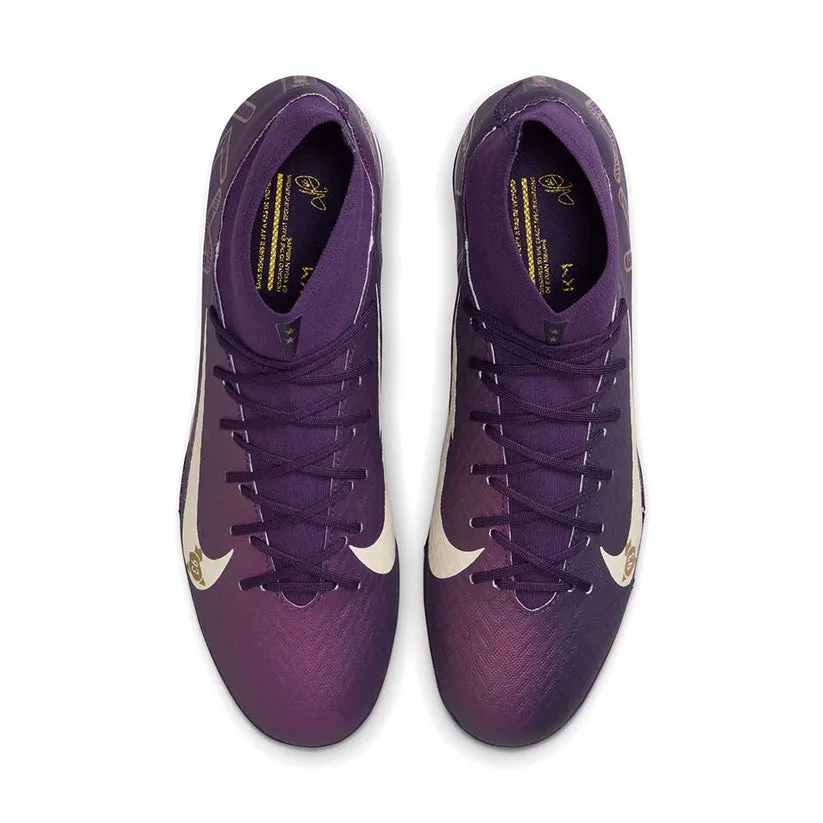 Nike Zoom Superfly 10 Academy KM Kylian Mbappe Turf TF Soccer Shoes (Grand Purple/Pale Ivory)