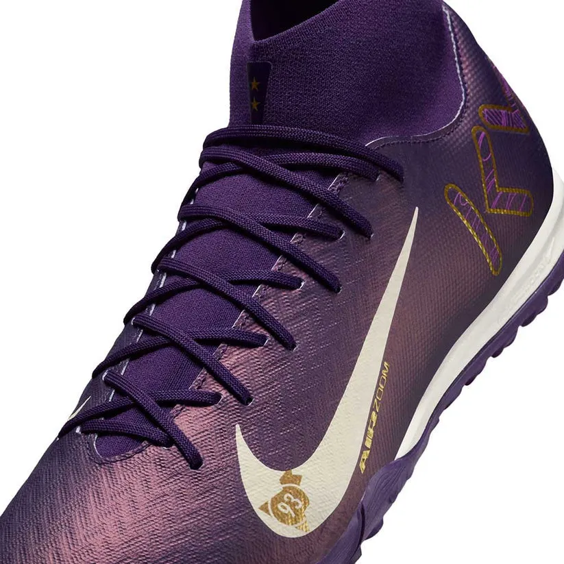 Nike Zoom Superfly 10 Academy KM Kylian Mbappe Turf TF Soccer Shoes (Grand Purple/Pale Ivory)