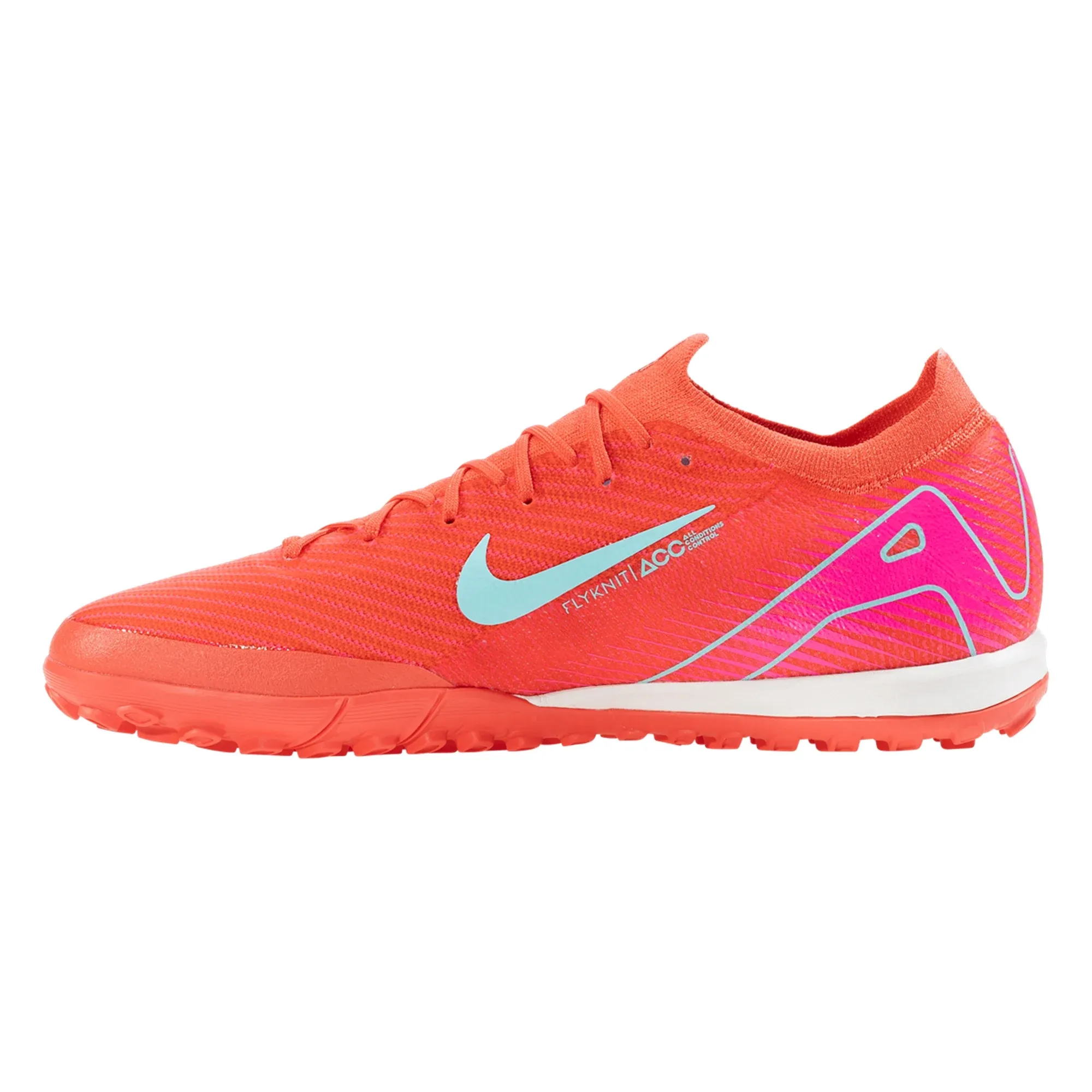 Nike Zoom Vapor 16 Pro Turf Soccer Cleats (Ember Glow/Aurora Green)