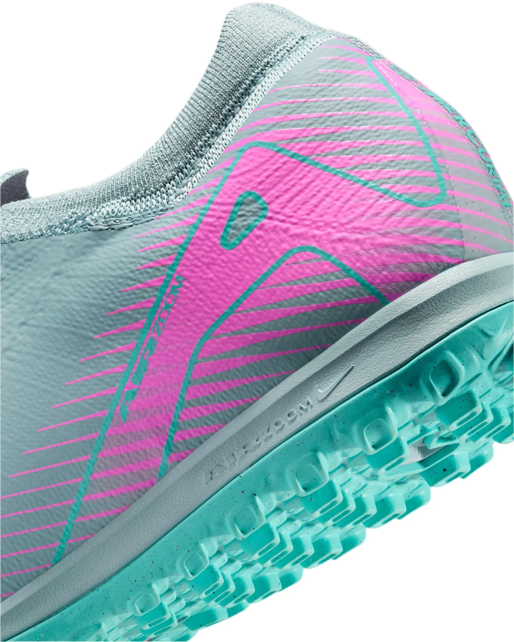 Nike Zoom Vapor 16 Pro Turf Soccer Shoes (Ocean Cube/Pink Blast)