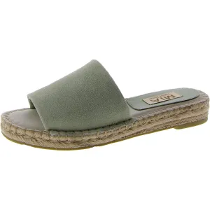 Noveli Womens Suede Open Toe Slide Sandals