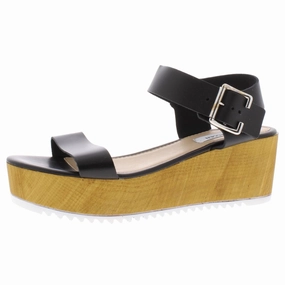 Nylee Womens Solid Wedge Platform Sandals
