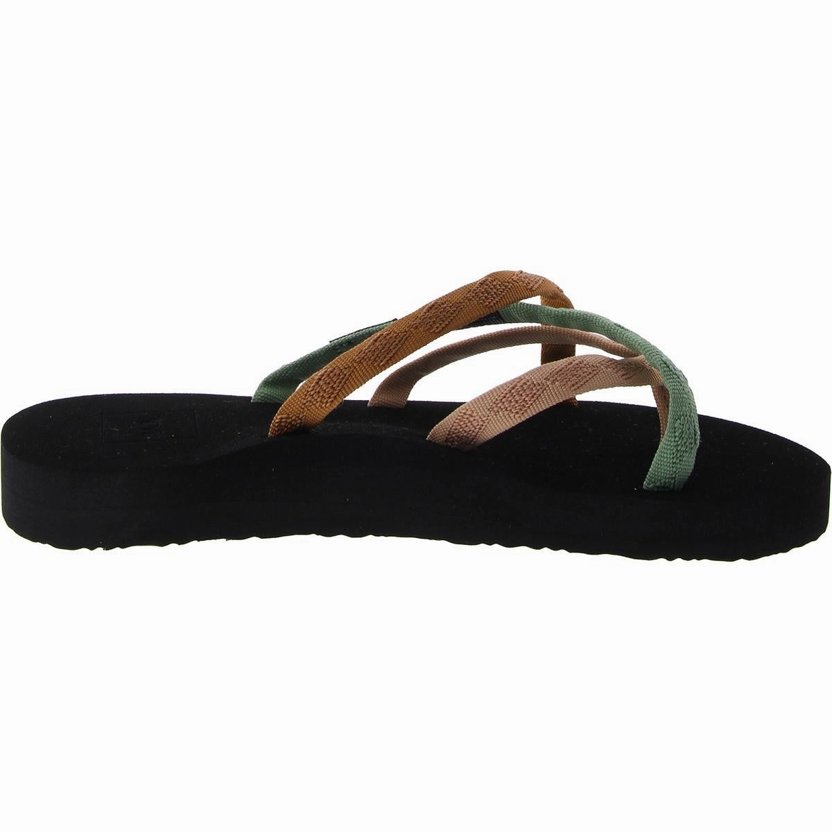 Olowahu Womens Strappy Thong Slide Sandals