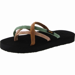 Olowahu Womens Strappy Thong Slide Sandals