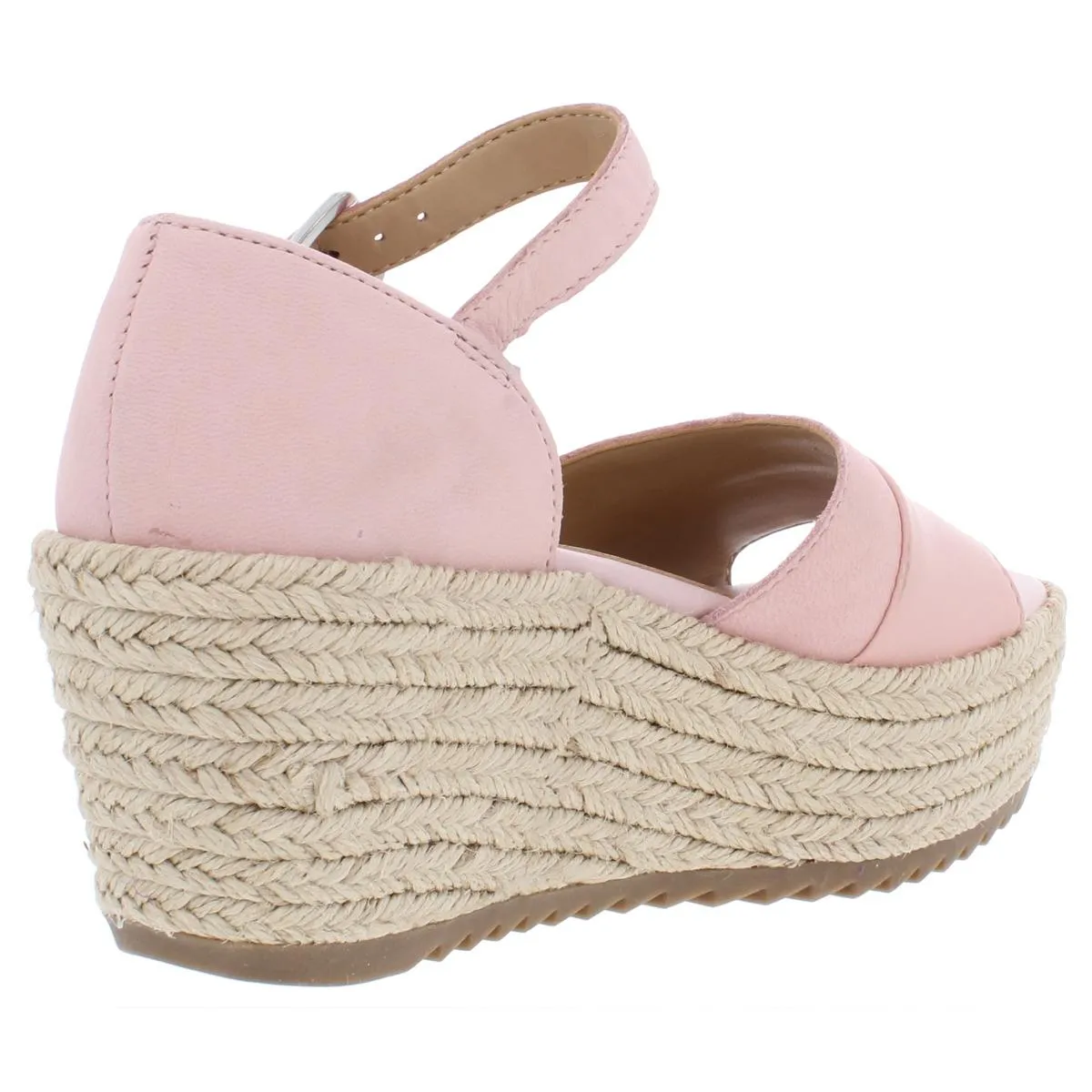 Opal Womens Leather Open Toe Platforms
