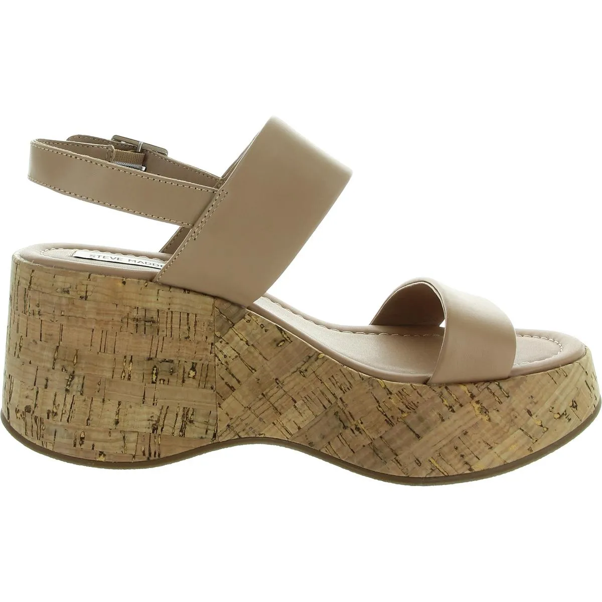 Pam Womens Adjustable Leather Platform Sandals
