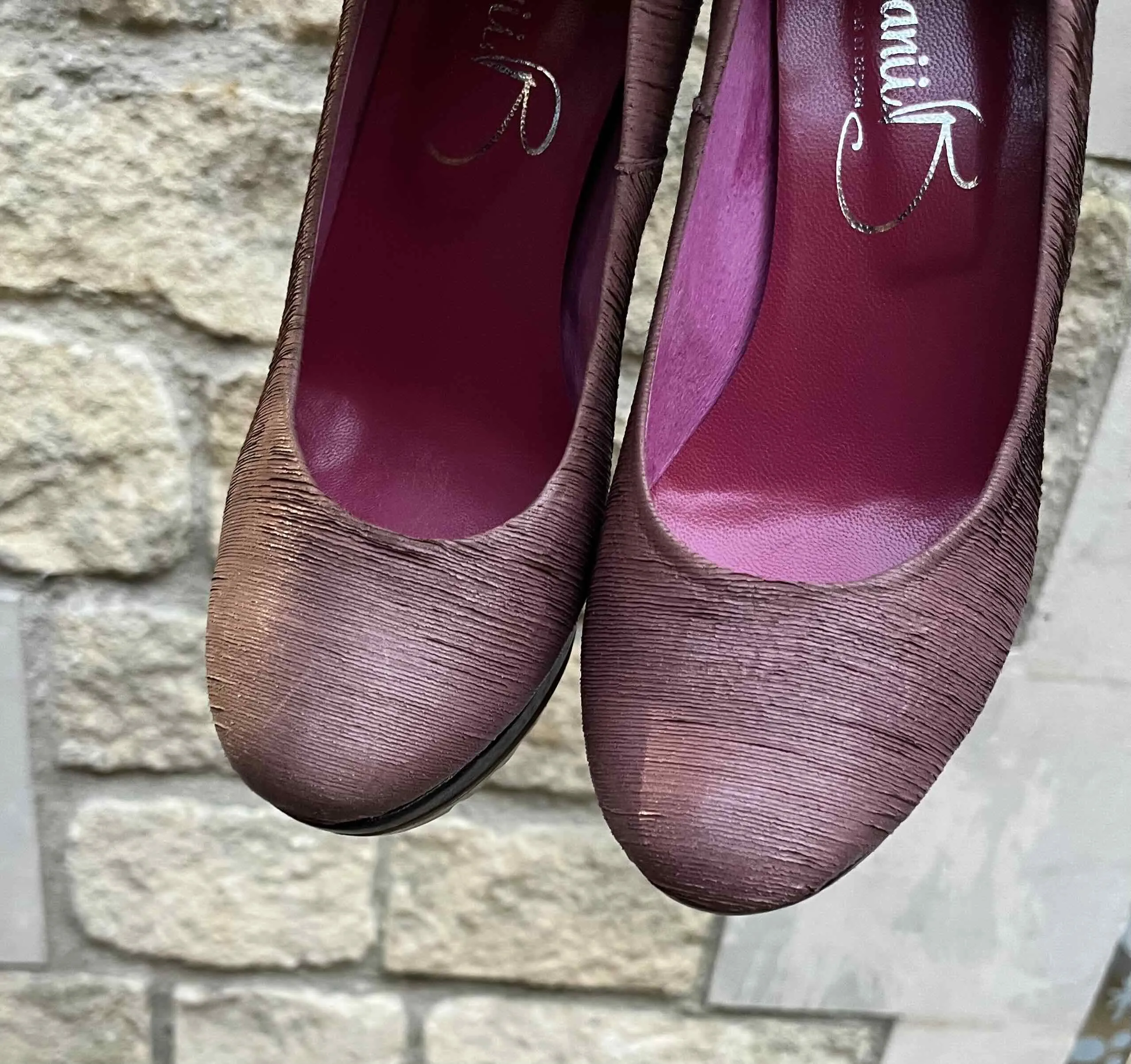 Pate - Dusty Pink Laser Platform shoe