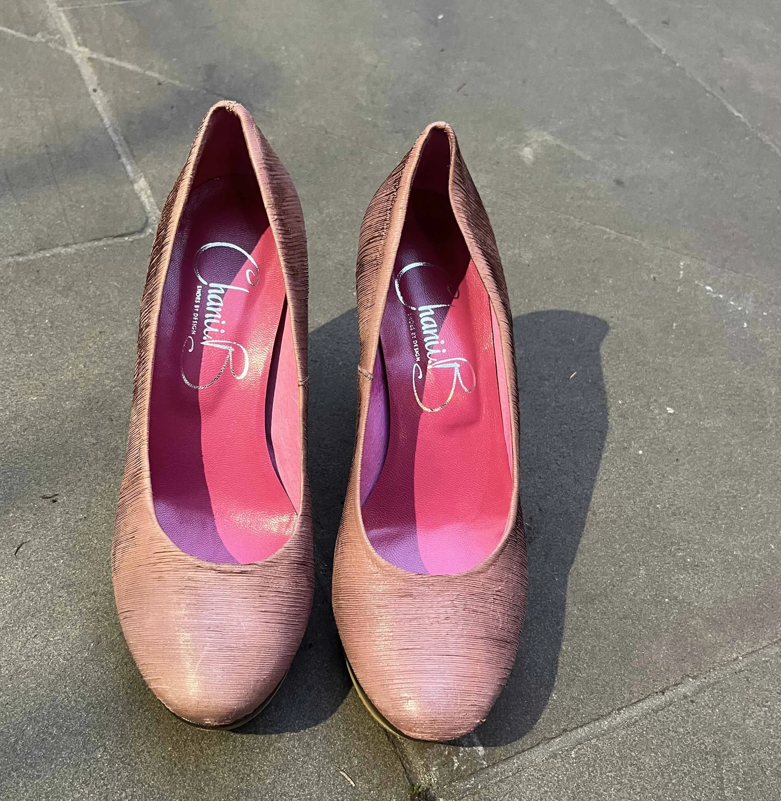 Pate - Dusty Pink Laser Platform shoe
