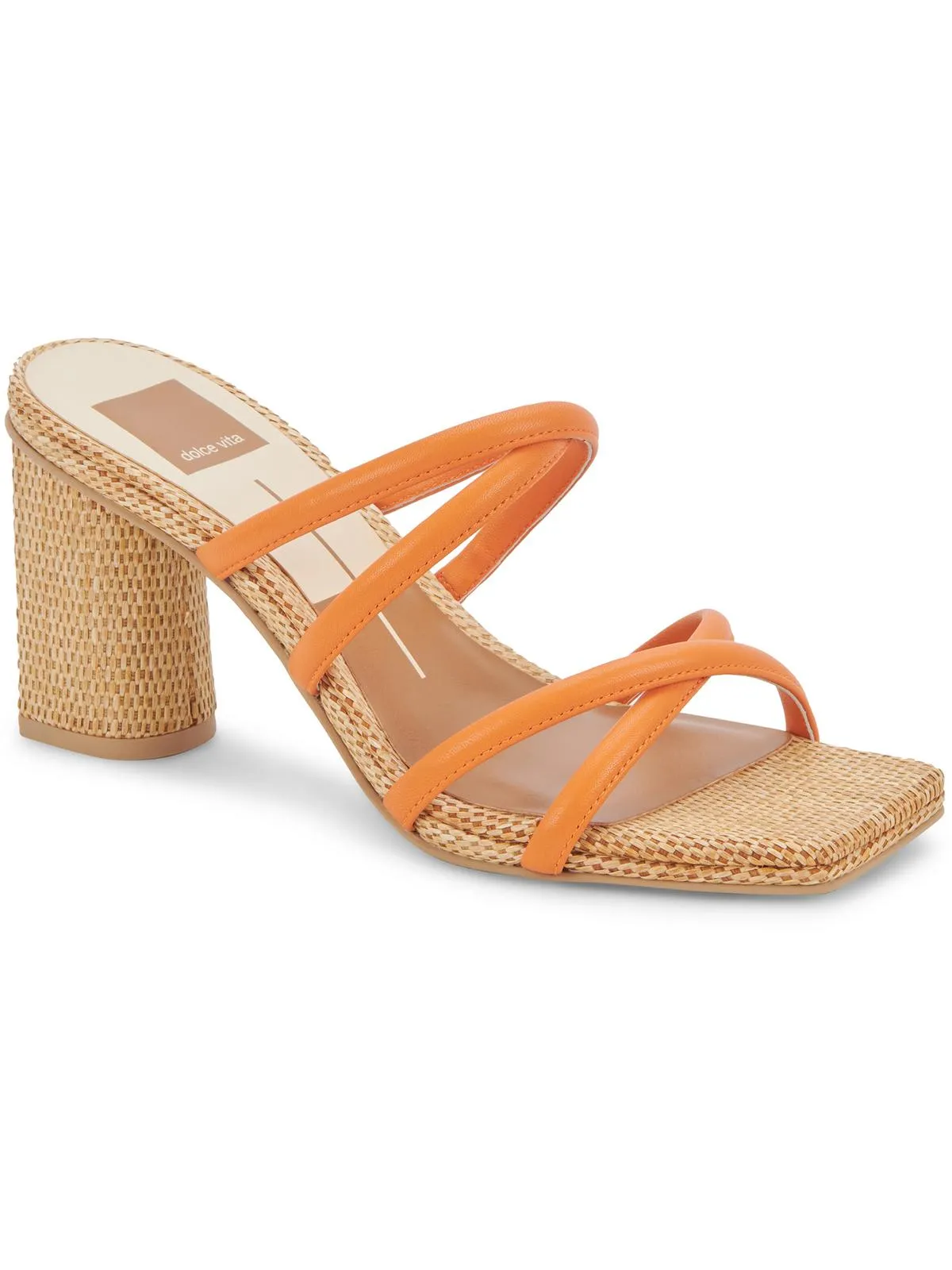 Patsi Womens Faux Leather Square Toe Block Heel