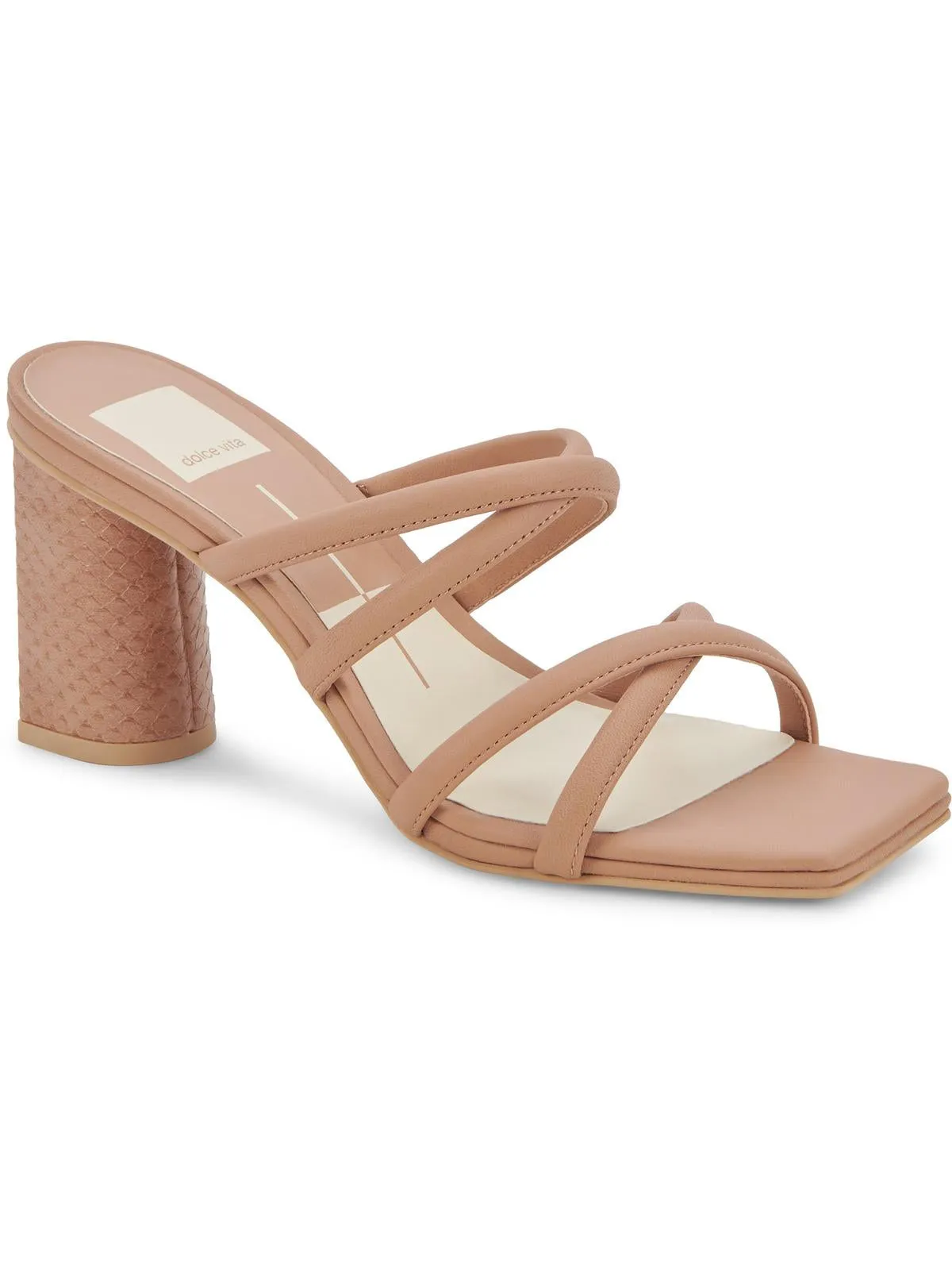 Patsi Womens Faux Leather Square Toe Block Heel