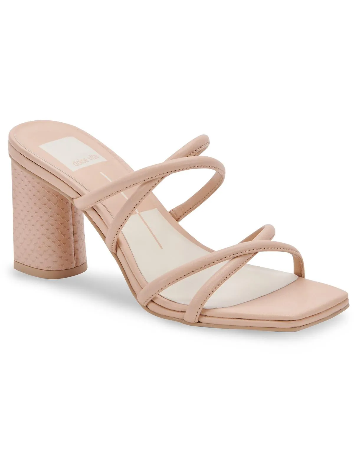 Patsi Womens Faux Leather Square Toe Block Heel