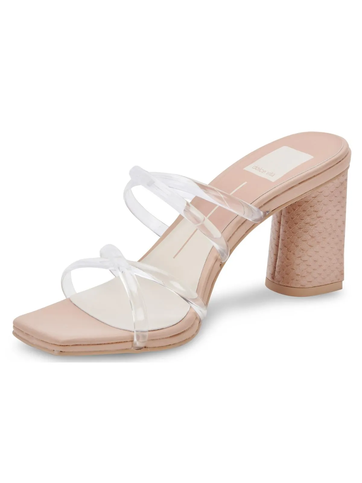 Patsi Womens Faux Leather Square Toe Block Heel