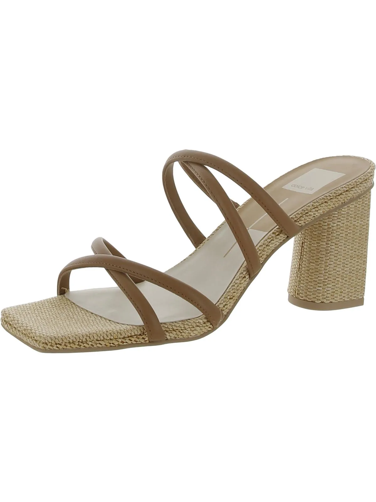 Patsi Womens Faux Leather Square Toe Block Heel