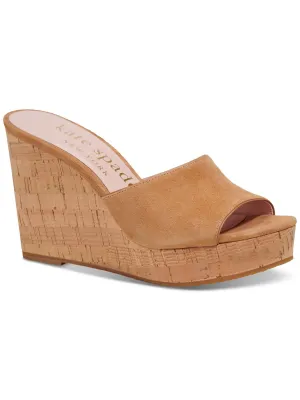 Penelope Womens Cork Slip-On Wedge Sandals