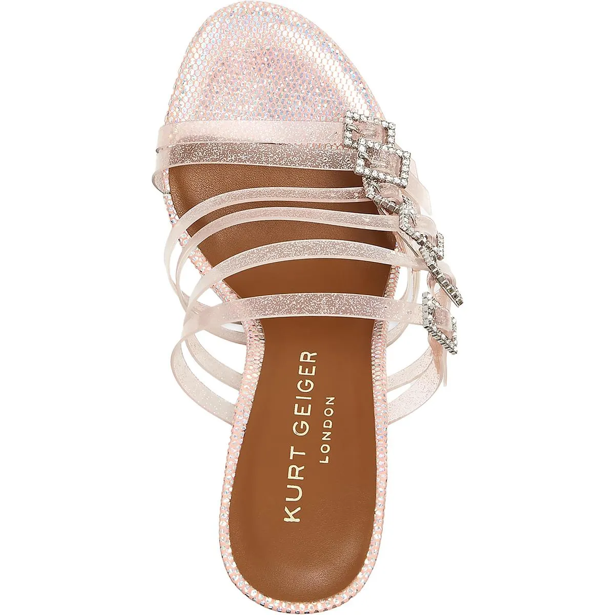 Pierra Vinyl Mule Womens Slip On Padded Insole Heels