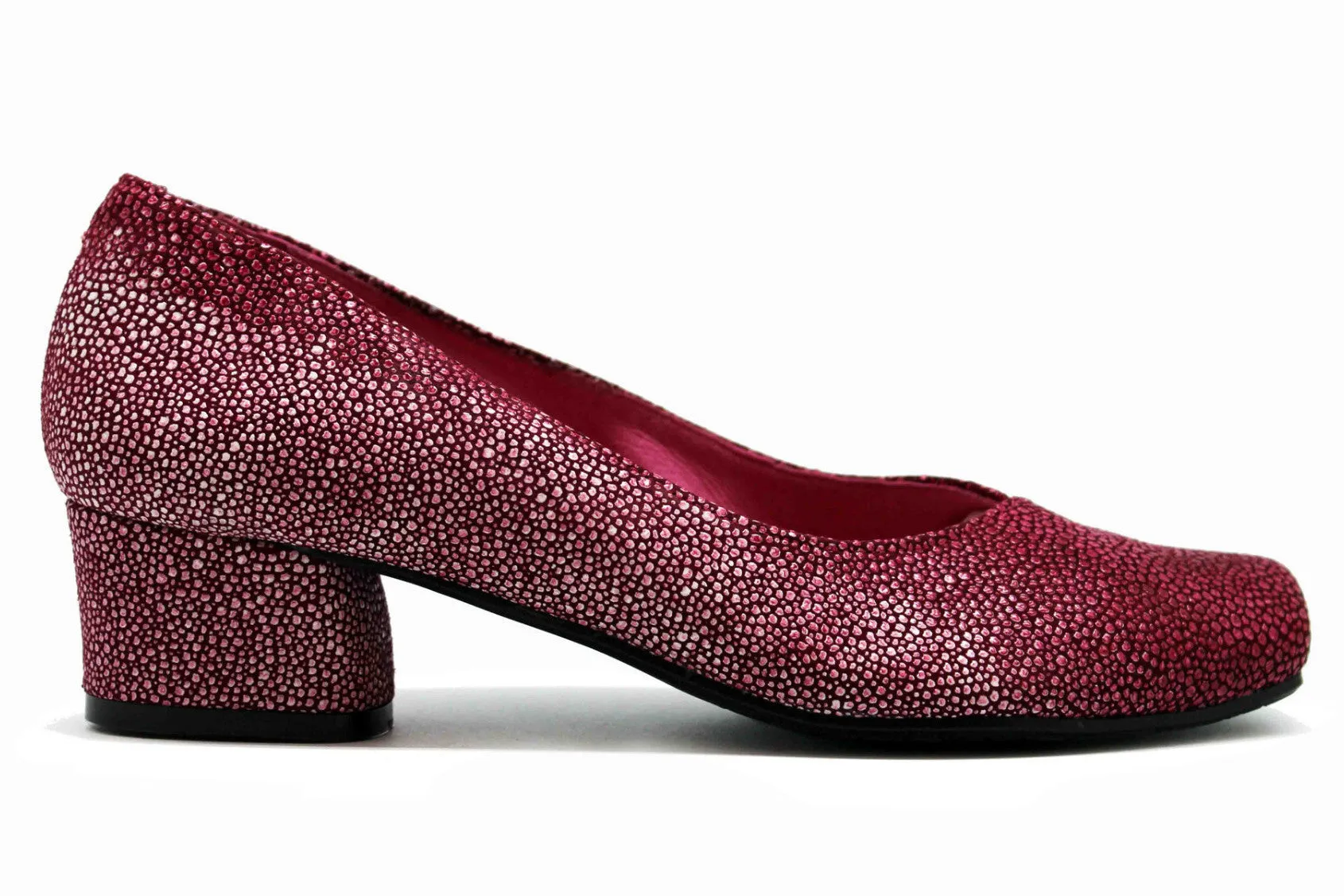 Polo fuchsia low heel shoe