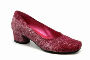 Polo fuchsia low heel shoe