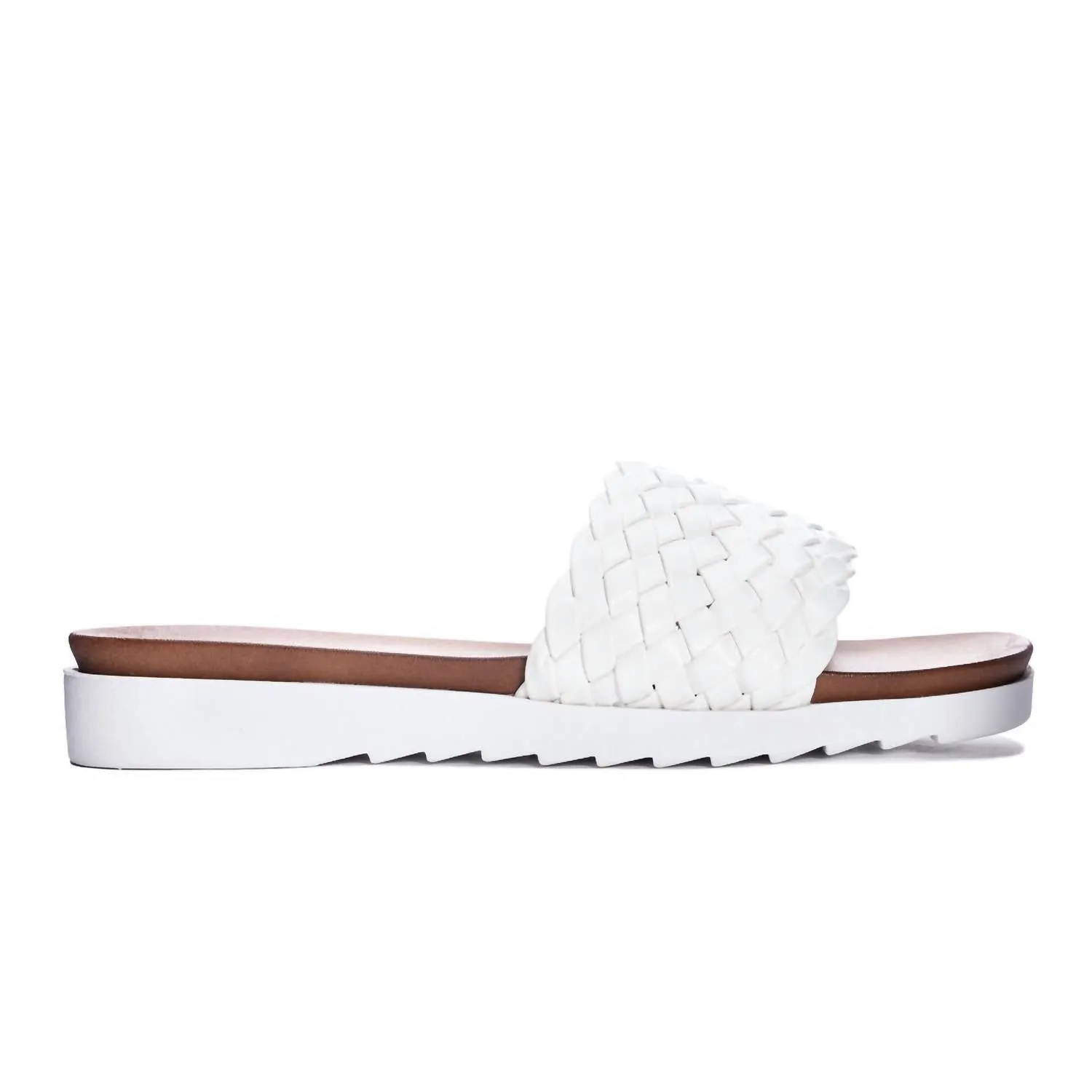Pool Dayz Enjoy It Slide Sandal In White