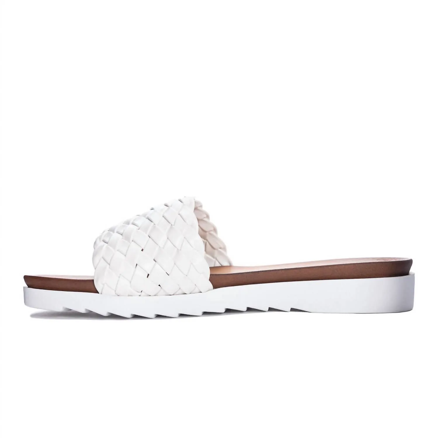 Pool Dayz Enjoy It Slide Sandal In White