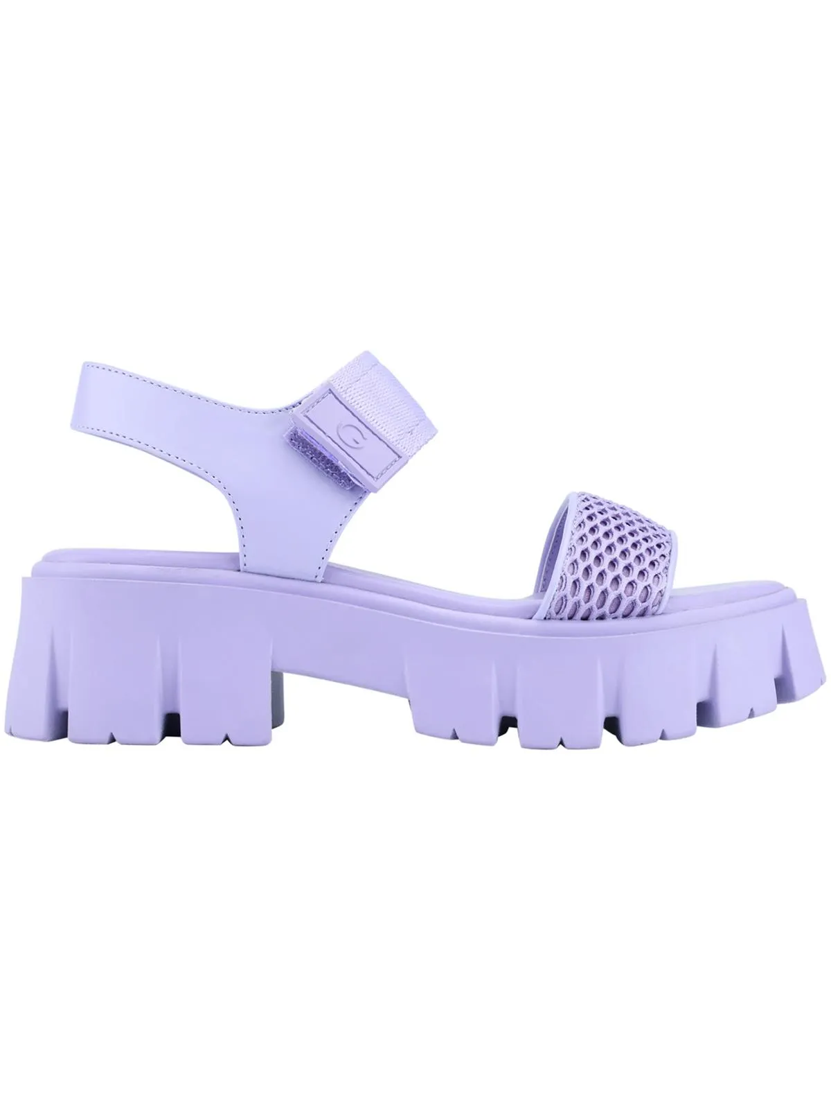 Premia Womens Ankle Strap Lugged Sole Slide Sandals