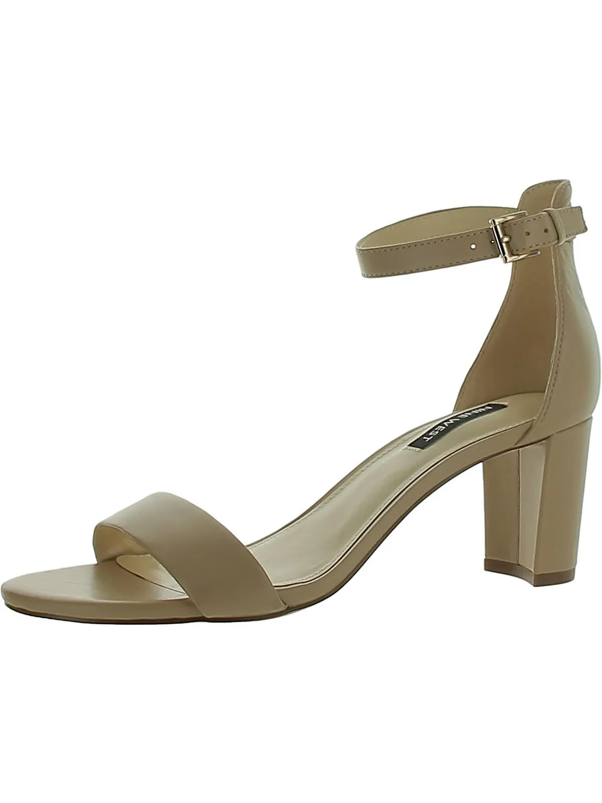 Pruce Womens Leather Slip On Block Heel