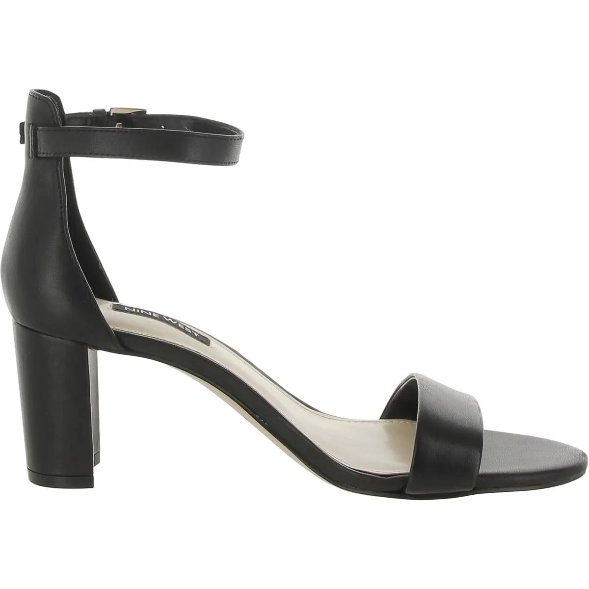 Pruce Womens Leather Slip On Block Heel